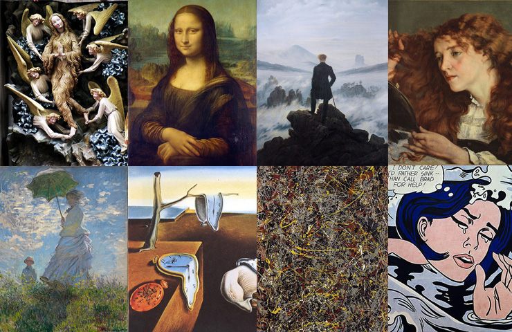 Karya seni ikonik dunia dari berbagai aliran seni rupa sepanjang sejarah